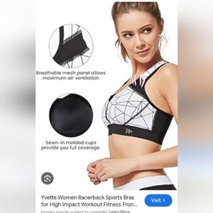 Yvette Sports Bra For High Impact Size XL NWT